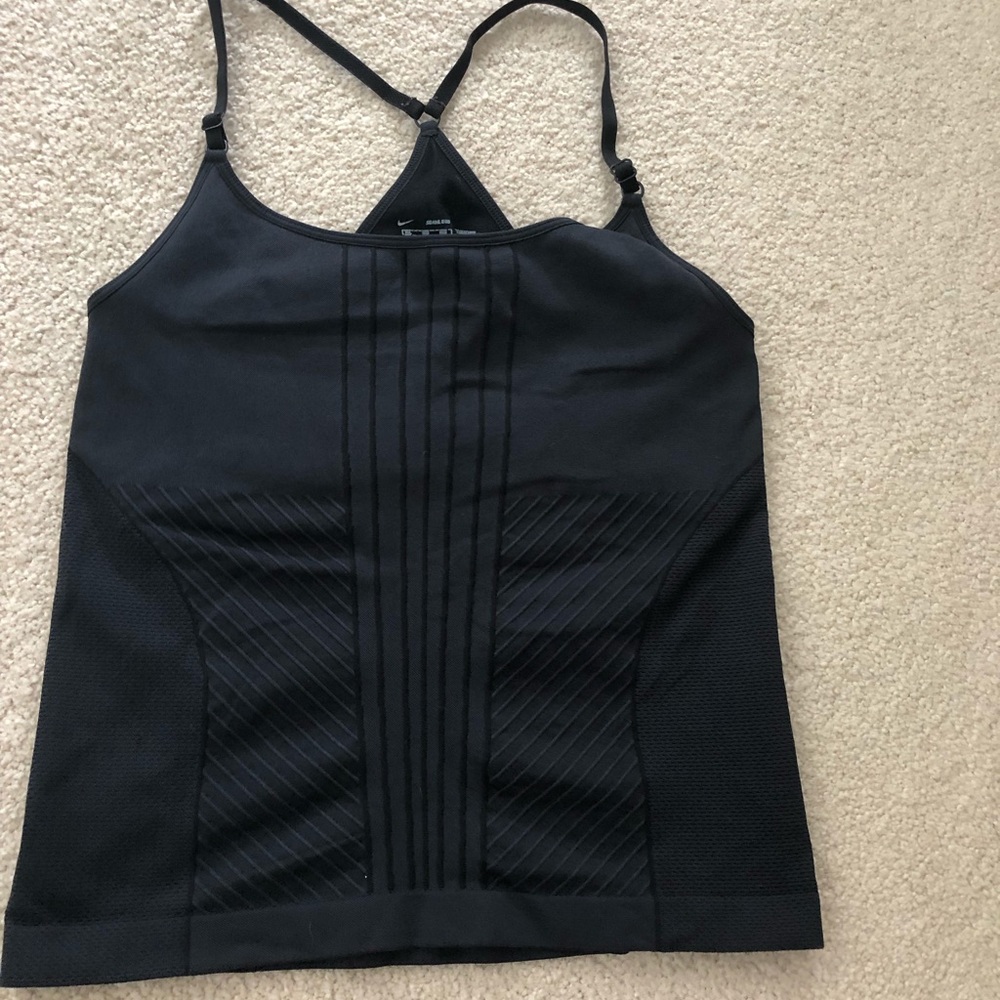 Black Nike Dri-Fit workout top